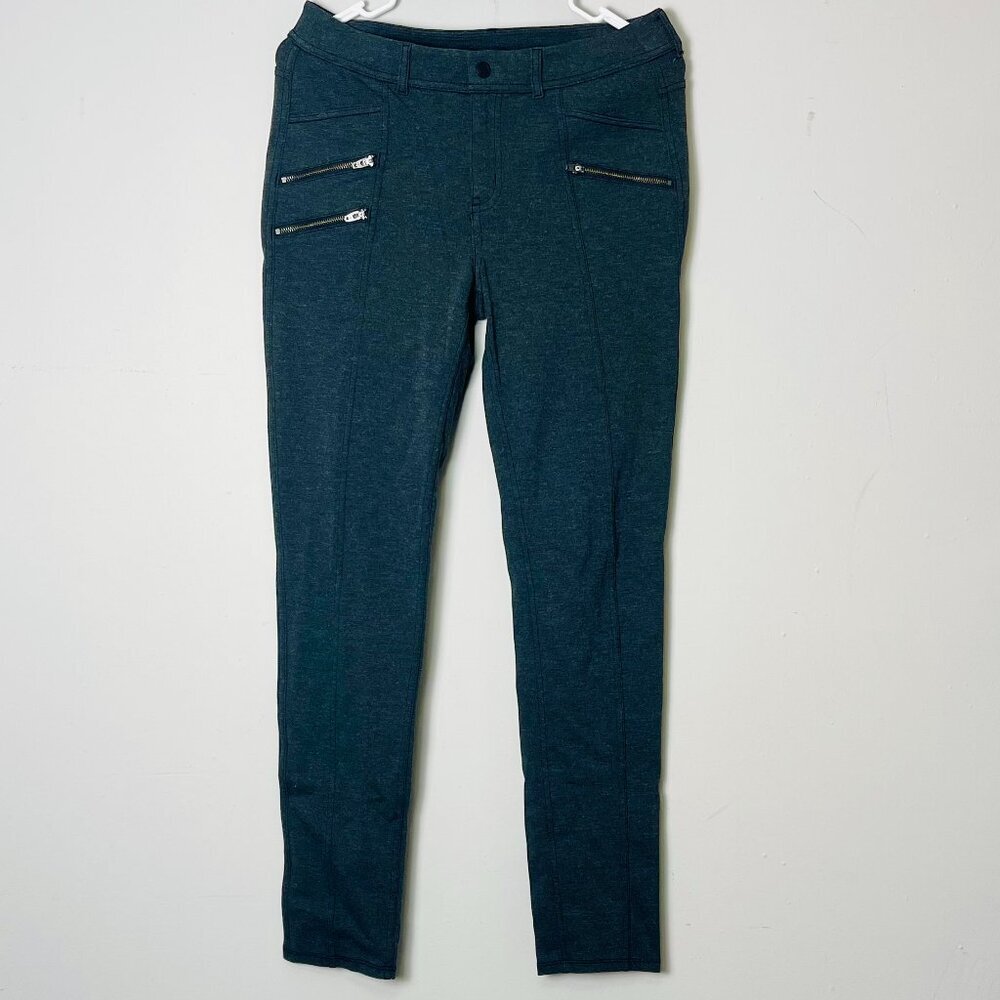 Athleta‎ WOMENS GRAY Pants Athleisure  8 PULL ON STRETCH Outdoorsy PONTE MOTO